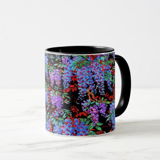 Een mooie mok met Philip Jacobs Fabric Wisteria (Voorkant rechts)