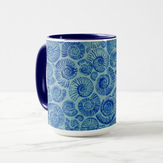 Een mooie Mok van Philip Jacobs Fabric Ammonite (Voorkant links)