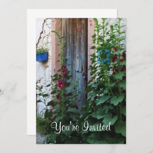 Een mooie oude blauwe landelijke deur in CRETE, Gr Kaart (Voorkant / Achterkant)