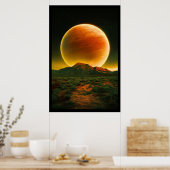 Een mooie rode planeet poster (Keuken)