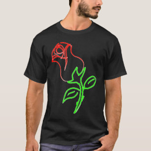 Een mooie rode roos is een voor Valentijnsdag T-shirt