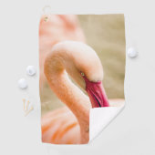 Een mooie roze flamingo golfhanddoek (Insitu)