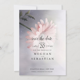 Eén mooie roze margriet save the date