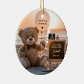 Een mooie strand digitale zwangerschap aankondigin keramisch ornament (Rechts)