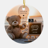 Een mooie strand digitale zwangerschap aankondigin keramisch ornament (Voorkant)