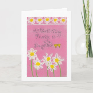 Een mooie valentijn" beloofd aan mijn dochters feestdagen kaart