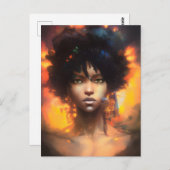 Een mooie vrouw briefkaart (Voorkant / Achterkant)