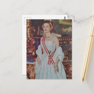 Een mooie vrouw in 1957 van een tijdschriftcover briefkaart