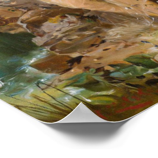 Een mooie vrouw zwemt door Hans Zatzka - poster (Hoek)