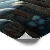 Een mooie winterse scene poster (Hoek)