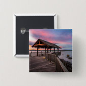 Een mooie zon vierkante button 5,1 cm (Voorkant /achterkant)