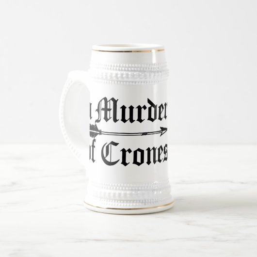 een moord op de mok Crones (Voorkant links)