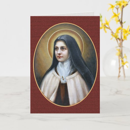 EEN MORGENGEBED DOOR ST. THERESE WORDT GESCHREVEN KAART (Gele Bloem)