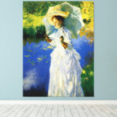 Een morning Walk Canvas Afdruk (Insitu (Houten vloer))