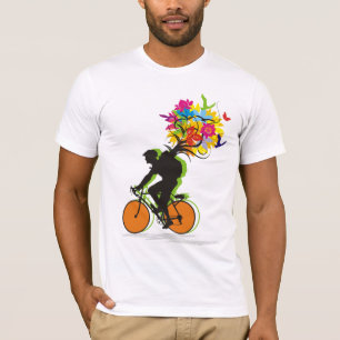 Een motorpak natuur t-shirt