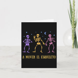 Een Mover El Esqueleto Grappig Spaans Halloween Kaart