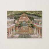 Een Mughal prinses in haar tuin (gouache op papier Legpuzzel (Horizontaal)