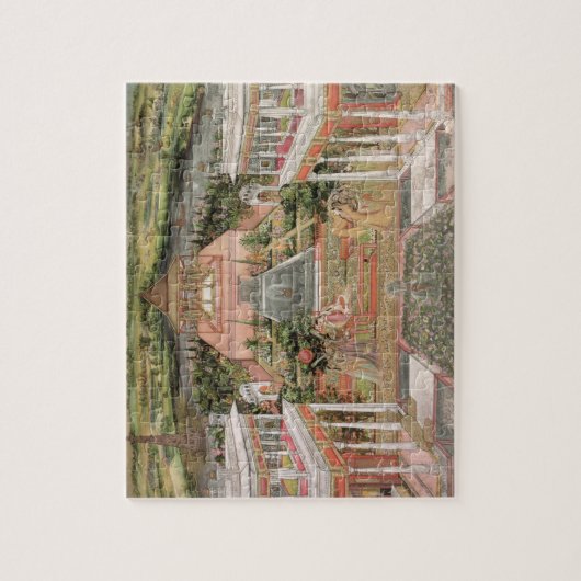 Een Mughal prinses in haar tuin (gouache op papier Legpuzzel (Verticaal)