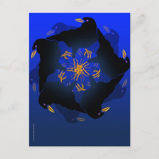 EEN MURDER VAN KROEIEN BRIEFKAART (Voorkant)