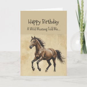 Een Mustang-paardenpersoonlijkheid Verjaardag Kaart