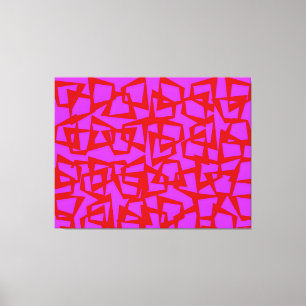 Een muur van kwart-eeuw modernisme canvas afdruk