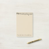 Eén muziekbalk post-it® notes (Op bureau)