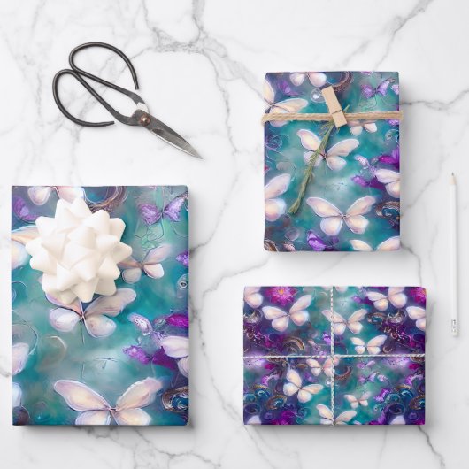 Een mysterie met een vlinderreeks, ontwerp 1 inpakpapier vel (Voorkant)