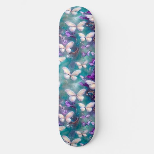 Een mysterie met een vlinderreeks, ontwerp 1 skateboard (Voorkant)