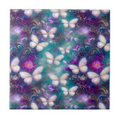 Een mysterie met een vlinderreeks, ontwerp 1 tegeltje (Voorkant)