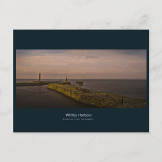 Een mystieke avond op Whitby Pier Briefkaart