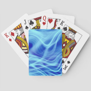 Een mystieke blauwe nevel pokerkaarten