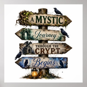 Een mystieke reis door de crypte begint poster