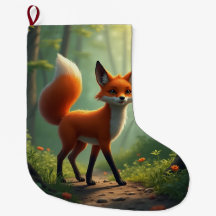 Een mystieke vos dwaalt door het bos