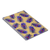 Een naadloos decoratief patroon met een mooie pauw notitieboek (Rechterzijde)