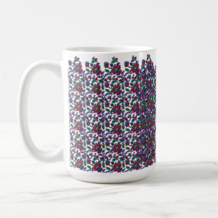 Een naadloos, symmetrisch patroon met herhaling koffiemok
