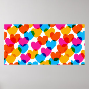 Een naadloze liefdesachtergrond in voorhoofd poster