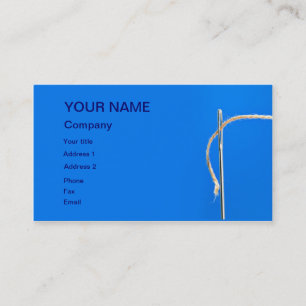 Een naaldarbeiderskaart met naald en draad visitekaartje