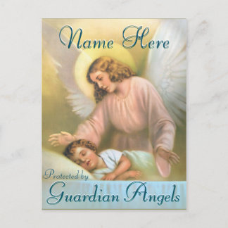 Een naam toevoegen | Guardian Angel met Child Briefkaart