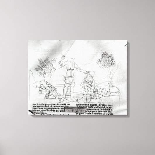 Een nacht bewapenen op een slagveld canvas afdruk (Voorkant)