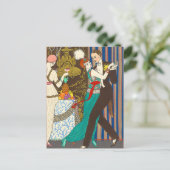 Een nacht in Decadent Paris Art Deco Briefkaart (Staand voorkant)