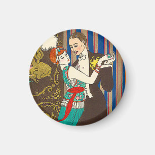 Een nacht in Decadent Paris Art Deco Magnet Magneet