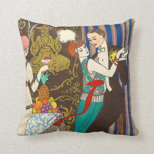 Een nacht in Decadent Paris Art Deco Pillow Kussen