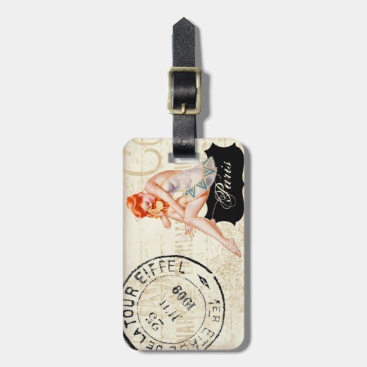 Een nacht in het bagagelabel van Parijs (Voorkant verticaal)