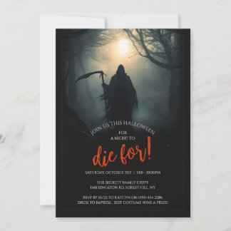 Een nacht om voor te sterven! Halloween Party Kaart