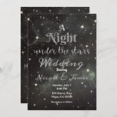 Een nacht onder de Stars Dark Night Sky bruiloft Kaart (Voorkant / Achterkant)