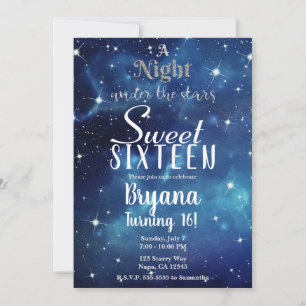 Een nacht onder de sterren Blauwe sterrenhemel Swe Kaart