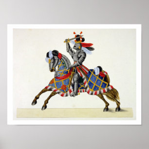 Een nacht op een toernooi, bord uit 'Een geschiede Poster