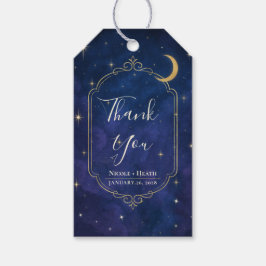 Een nacht tussen de sterren hemelse hemel bruiloft cadeaulabel