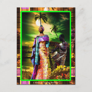 Een nacht van Afrikaans ritme Briefkaart