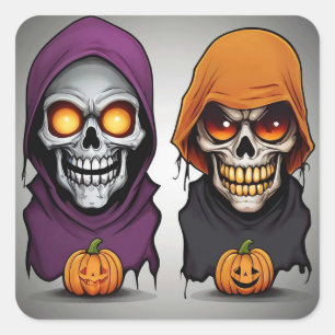 Een Nacht van Halloween Magie Vierkante Sticker